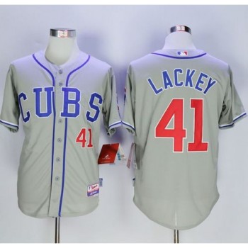 Cubs #41 John Lackey Grey Alternate Road Cool Base Stitched MLB Jersey Cubs #41 John Lackey Grey Alternate Road Cool Base Stitched MLB Jersey