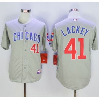 Cubs #41 John Lackey Grey Road Cool Base Stitched MLB Jersey Cubs #41 John Lackey Grey Road Cool Base Stitched MLB Jersey