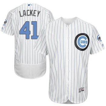 Cubs #41 John Lackey White(Blue Strip) Flexbase Authentic Collection 2016 Father's Day Stitched MLB Jersey Cubs #41 John Lackey White(Blue Strip) Flexbase Authentic Collection 2016 Father's Day Stitched MLB Jersey