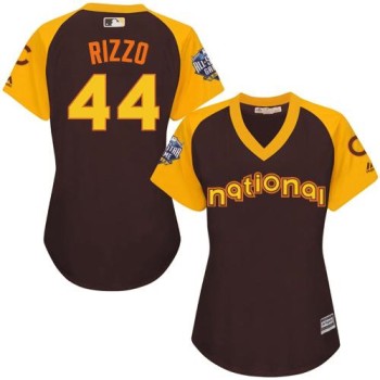 Cubs #44 Anthony Rizzo Brown 2016 All-Star National League Women's Stitched MLB Jersey Cubs #44 Anthony Rizzo Brown 2016 All-Star National League Women's Stitched MLB Jersey