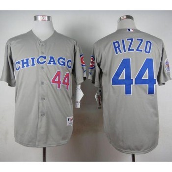 Cubs #44 Anthony Rizzo Grey 1990 Turn Back The Clock Stitched MLB Jersey Cubs #44 Anthony Rizzo Grey 1990 Turn Back The Clock Stitched MLB Jersey