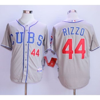 Cubs #44 Anthony Rizzo Grey Alternate Road Cool Base Stitched MLB Jersey Cubs #44 Anthony Rizzo Grey Alternate Road Cool Base Stitched MLB Jersey