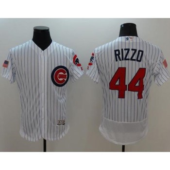 Cubs #44 Anthony Rizzo White Fashion Stars & Stripes Flexbase Authentic Stitched MLB Jersey Cubs #44 Anthony Rizzo White Fashion Stars & Stripes Flexbase Authentic Stitched MLB Jersey