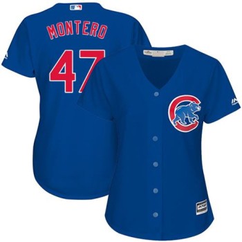 Cubs #47 Miguel Montero Blue Alternate Women's Stitched MLB Jersey Cubs #47 Miguel Montero Blue Alternate Women's Stitched MLB Jersey