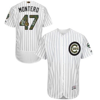 Cubs #47 Miguel Montero White(Blue Strip) Flexbase Authentic Collection 2016 Memorial Day Stitched MLB Jersey Cubs #47 Miguel Montero White(Blue Strip) Flexbase Authentic Collection 2016 Memorial Day Stitched MLB Jersey