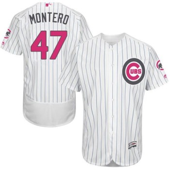 Cubs #47 Miguel Montero White(Blue Strip) Flexbase Authentic Collection 2016 Mother's Day Stitched MLB Jersey Cubs #47 Miguel Montero White(Blue Strip) Flexbase Authentic Collection 2016 Mother's Day Stitched MLB Jersey