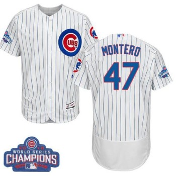 Cubs #47 Miguel Montero White Flexbase Authentic Collection 2016 World Series Champions Stitched MLB Jersey Cubs #47 Miguel Montero White Flexbase Authentic Collection 2016 World Series Champions Stitched MLB Jersey
