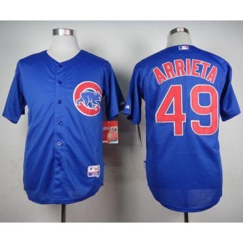 Cubs #49 Jake Arrieta Blue Alternate Cool Base Stitched MLB Jersey Cubs #49 Jake Arrieta Blue Alternate Cool Base Stitched MLB Jersey