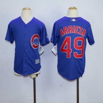 Cubs #49 Jake Arrieta Blue Cool Base Stitched Youth MLB Jersey Cubs #49 Jake Arrieta Blue Cool Base Stitched Youth MLB Jersey