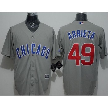 Cubs #49 Jake Arrieta Grey New Cool Base Stitched MLB Jersey Cubs #49 Jake Arrieta Grey New Cool Base Stitched MLB Jersey