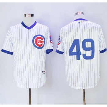 Cubs #49 Jake Arrieta White 1988 Turn Back The Clock Stitched MLB Jersey Cubs #49 Jake Arrieta White 1988 Turn Back The Clock Stitched MLB Jersey
