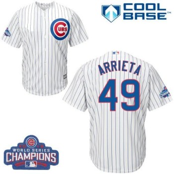 Cubs #49 Jake Arrieta White Home 2016 World Series Champions Stitched Youth MLB Jersey Cubs #49 Jake Arrieta White Home 2016 World Series Champions Stitched Youth MLB Jersey