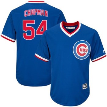 Cubs #54 Aroldis Chapman Blue Cooperstown Stitched Youth MLB Jersey Cubs #54 Aroldis Chapman Blue Cooperstown Stitched Youth MLB Jersey