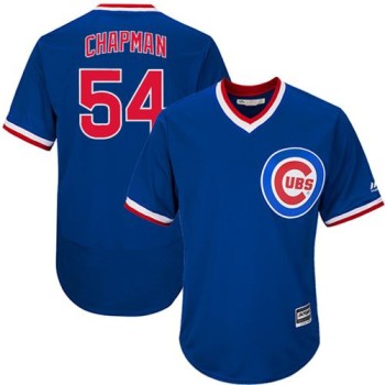 Cubs #54 Aroldis Chapman Blue Flexbase Authentic Collection Cooperstown Stitched MLB Jersey Cubs #54 Aroldis Chapman Blue Flexbase Authentic Collection Cooperstown Stitched MLB Jersey