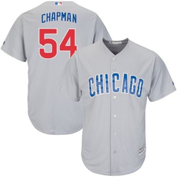 Cubs #54 Aroldis Chapman Grey Road Stitched Youth MLB Jersey Cubs #54 Aroldis Chapman Grey Road Stitched Youth MLB Jersey