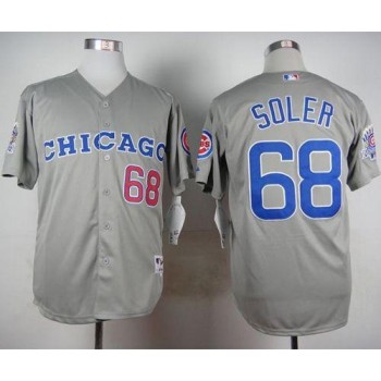 Cubs #68 Jorge Soler Grey 1990 Turn Back The Clock Stitched MLB Jersey Cubs #68 Jorge Soler Grey 1990 Turn Back The Clock Stitched MLB Jersey