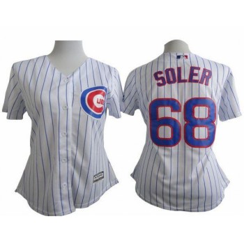 Cubs #68 Jorge Soler White(Blue Strip) Women's Fashion Stitched MLB Jersey Cubs #68 Jorge Soler White(Blue Strip) Women's Fashion Stitched MLB Jersey