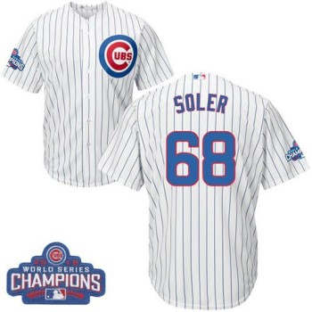 Cubs #68 Jorge Soler White Home 2016 World Series Champions Stitched Youth MLB Jersey Cubs #68 Jorge Soler White Home 2016 World Series Champions Stitched Youth MLB Jersey