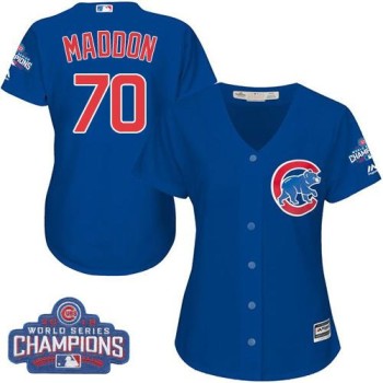Cubs #70 Joe Maddon Blue Alternate 2016 World Series Champions Women's Stitched MLB Jersey Cubs #70 Joe Maddon Blue Alternate 2016 World Series Champions Women's Stitched MLB Jersey