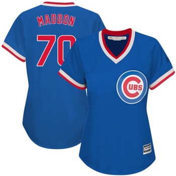 Cubs #70 Joe Maddon Blue Cooperstown Women's Stitched MLB Jersey Cubs #70 Joe Maddon Blue Cooperstown Women's Stitched MLB Jersey