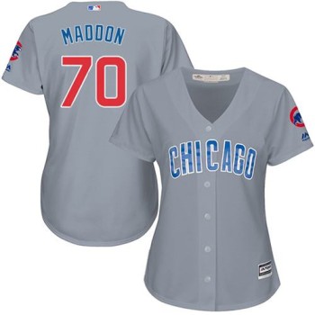 Cubs #70 Joe Maddon Grey Road Women's Stitched MLB Jersey Cubs #70 Joe Maddon Grey Road Women's Stitched MLB Jersey