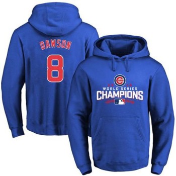 Cubs #8 Andre Dawson Blue 2016 World Series Champions Pullover MLB Hoodie Cubs #8 Andre Dawson Blue 2016 World Series Champions Pullover MLB Hoodie