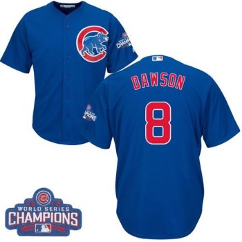 Cubs #8 Andre Dawson Blue Alternate 2016 World Series Champions Stitched Youth MLB Jersey Cubs #8 Andre Dawson Blue Alternate 2016 World Series Champions Stitched Youth MLB Jersey