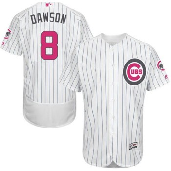 Cubs #8 Andre Dawson White(Blue Strip) Flexbase Authentic Collection 2016 Mother's Day Stitched MLB Jersey Cubs #8 Andre Dawson White(Blue Strip) Flexbase Authentic Collection 2016 Mother's Day Stitched MLB Jersey
