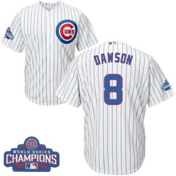 Cubs #8 Andre Dawson White Home 2016 World Series Champions Stitched Youth MLB Jersey Cubs #8 Andre Dawson White Home 2016 World Series Champions Stitched Youth MLB Jersey