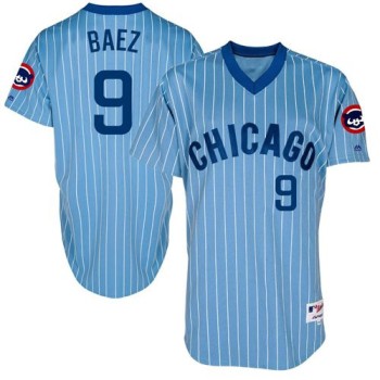 Cubs #9 Javier Baez Blue(White Strip) Cooperstown Throwback Stitched MLB Jersey Cubs #9 Javier Baez Blue(White Strip) Cooperstown Throwback Stitched MLB Jersey