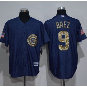 Cubs #9 Javier Baez Denim Blue Salute to Service Stitched MLB Jersey Cubs #9 Javier Baez Denim Blue Salute to Service Stitched MLB Jersey