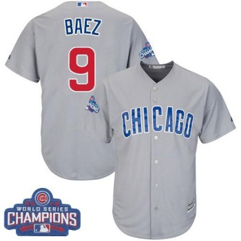 Cubs #9 Javier Baez Grey Road 2016 World Series Champions Stitched Youth MLB Jersey Cubs #9 Javier Baez Grey Road 2016 World Series Champions Stitched Youth MLB Jersey