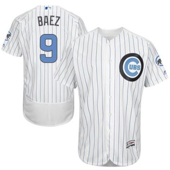 Cubs #9 Javier Baez White(Blue Strip) Flexbase Authentic Collection 2016 Father's Day Stitched MLB Jersey Cubs #9 Javier Baez White(Blue Strip) Flexbase Authentic Collection 2016 Father's Day Stitched MLB Jersey