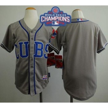 Cubs Blank Grey Alternate Road Cool Base 2016 World Series Champions Stitched Youth MLB Jersey Cubs Blank Grey Alternate Road Cool Base 2016 World Series Champions Stitched Youth MLB Jersey