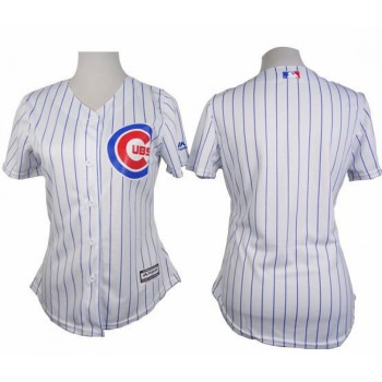 Cubs Blank White With Blue Strip Women's Fashion Stitched MLB Jersey Cubs Blank White With Blue Strip Women's Fashion Stitched MLB Jersey