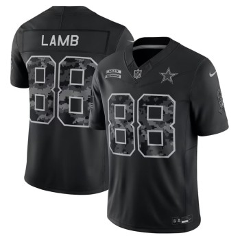 Men's Dallas Cowboys #88 CeeDee Lamb Nike Black 2026 Salute to Service Vapor F.U.S.E. Limited Jersey