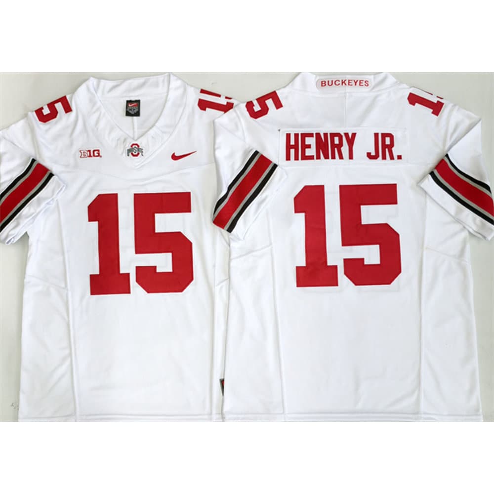 Youth Ohio State Buckeyes #15 Chris Henry Jr White 2025 Vapor F.U.S.E. Limited Jersey