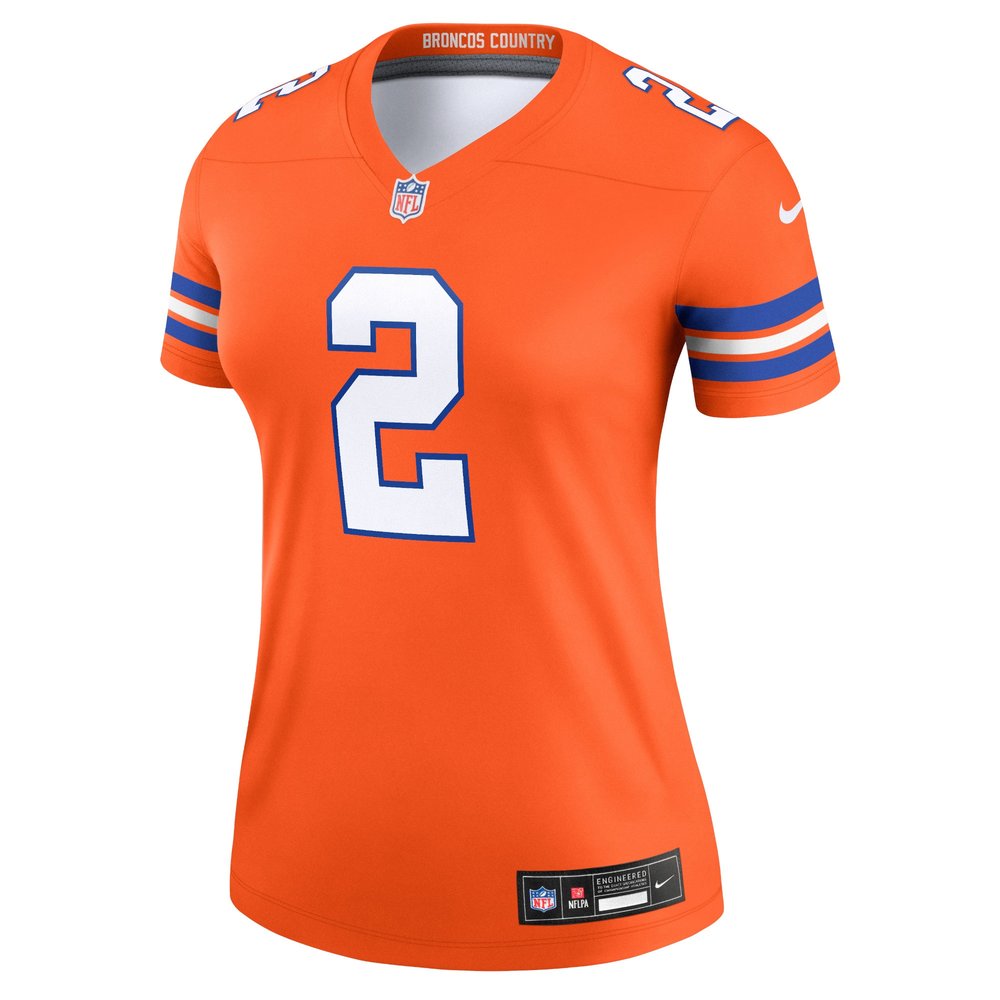 Women's Denver Broncos Patrick Surtain II Orange Mile High Collection 1977 Throwback Player Legend Jersey Women's Denver Broncos Patrick Surtain II Orange Mile High Collection 1977 Throwback Player Legend Jersey
