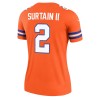 Women's Denver Broncos Patrick Surtain II Orange Mile High Collection 1977 Throwback Player Legend Jersey