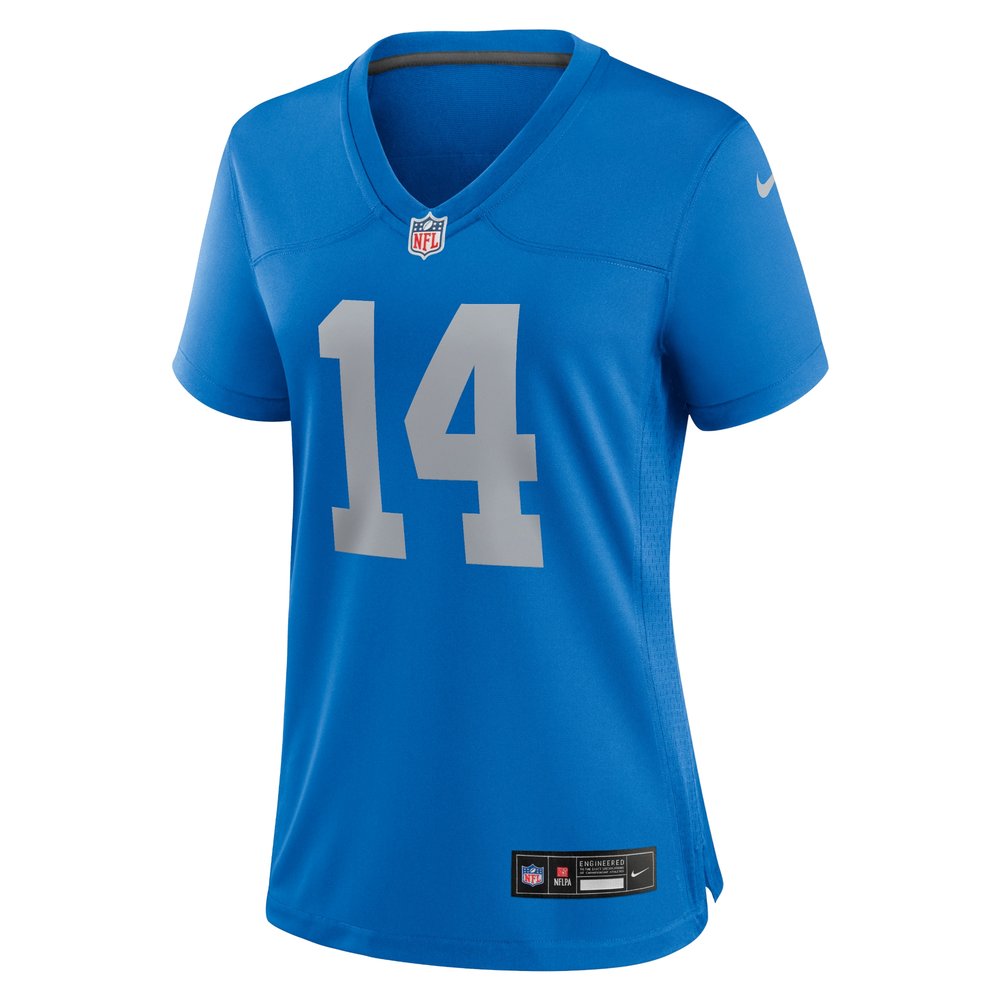 Women's Detroit Lions #14 Amon-Ra St. Brown Blue Alternate Game Jersey