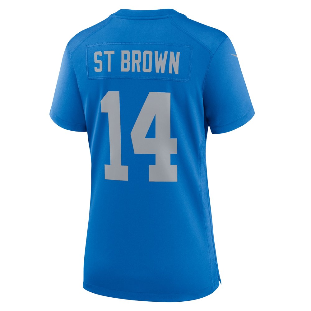 Women's Detroit Lions #14 Amon-Ra St. Brown Blue Alternate Game Jersey