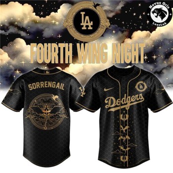 Youth Los Angeles Dodgers x Fourth Black Wing Night Sorrengail Limited Edition Jersey
