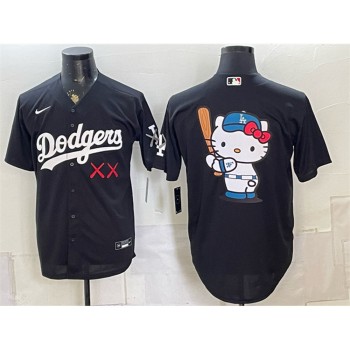 Men's Los Angeles Dodgers x KAWS Black Team Big Logo Vapor Premier Limited Baseball Jersey