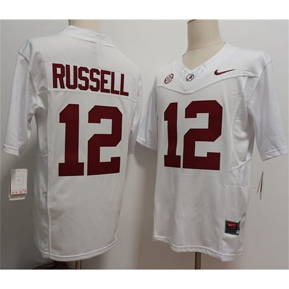 Men's Alabama Crimson Tide #12 Keelon Russell White 2026 Vapor F.U.S.E. Limited Jersey