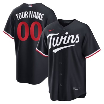 Youth Minnesota Twins Black Stitched Baseball Custom Jersey