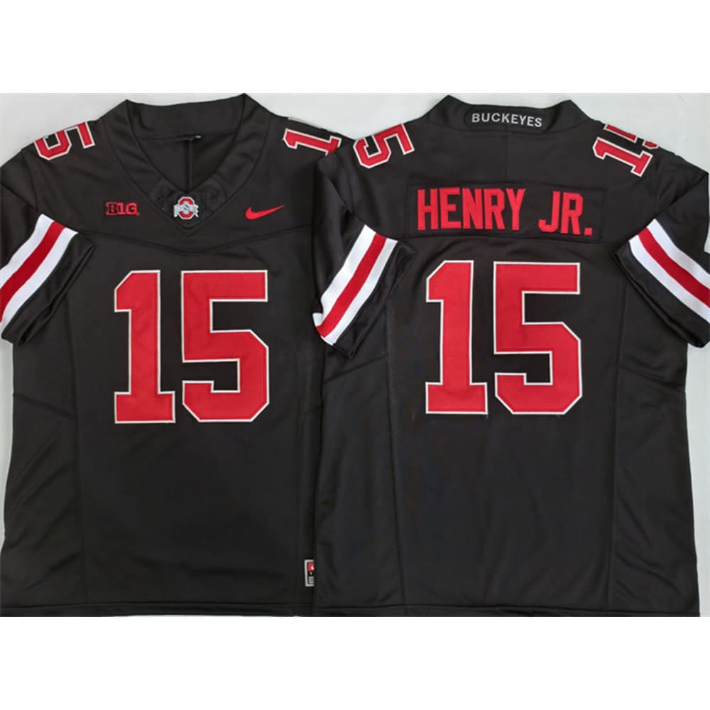 Youth Ohio State Buckeyes #15 Chris Henry Jr Black 2025 Vapor F.U.S.E. Limited Jersey