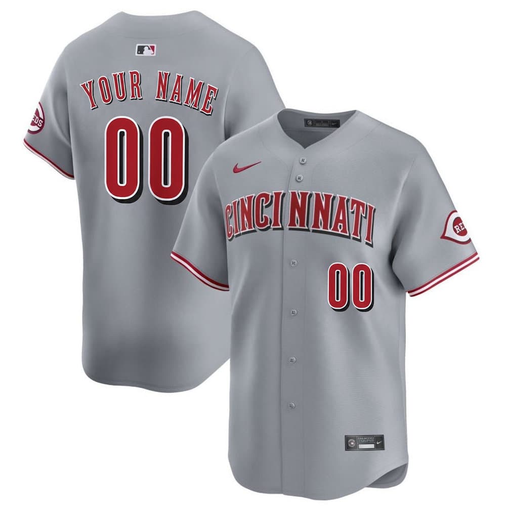 Youth Cincinnati Reds Gray City Connect Custom Jersey