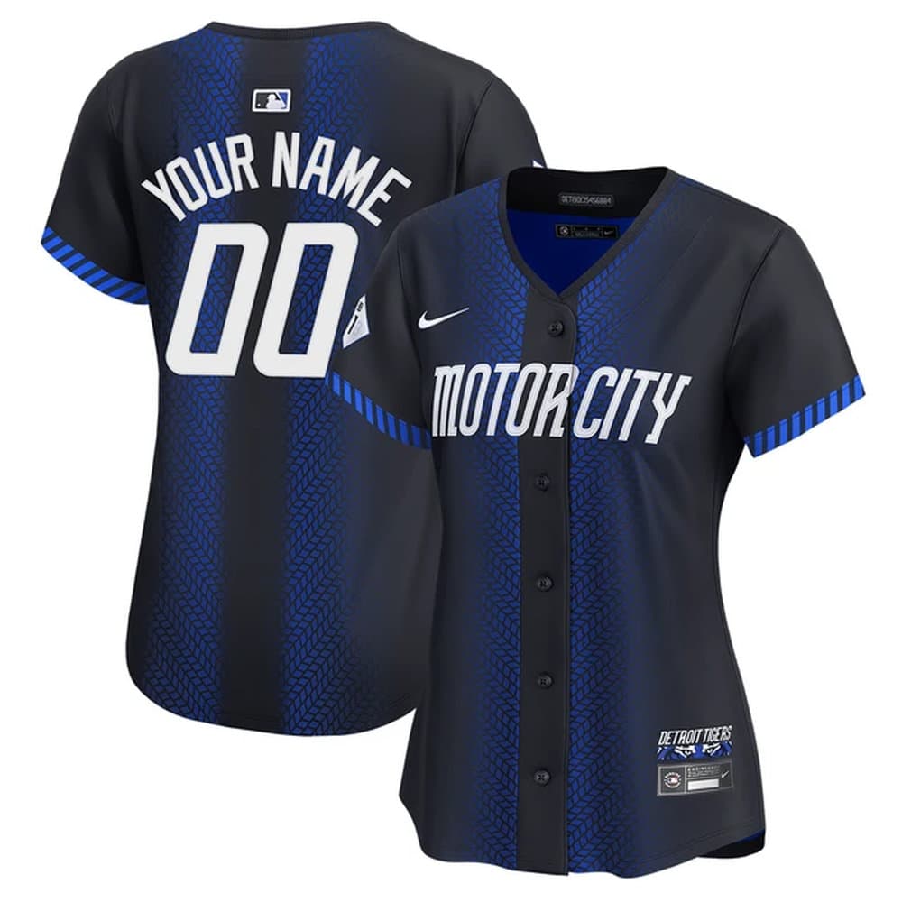 Women's Detroit Tigers Nike Black City Connect Limited Custom Jersey