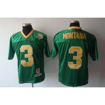 Dame #3 Joe Montana Green With 30TH Patch Stitched NCAA Jersey Dame #3 Joe Montana Green With 30TH Patch Stitched NCAA Jersey
