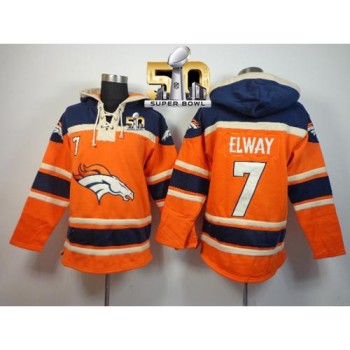 Denver Broncos #7 John Elway Super Bowl 50 Orange Sawyer Hoodie Sweatshirt NFL Hoodie Denver Broncos #7 John Elway Super Bowl 50 Orange Sawyer Hoodie Sweatshirt NFL Hoodie